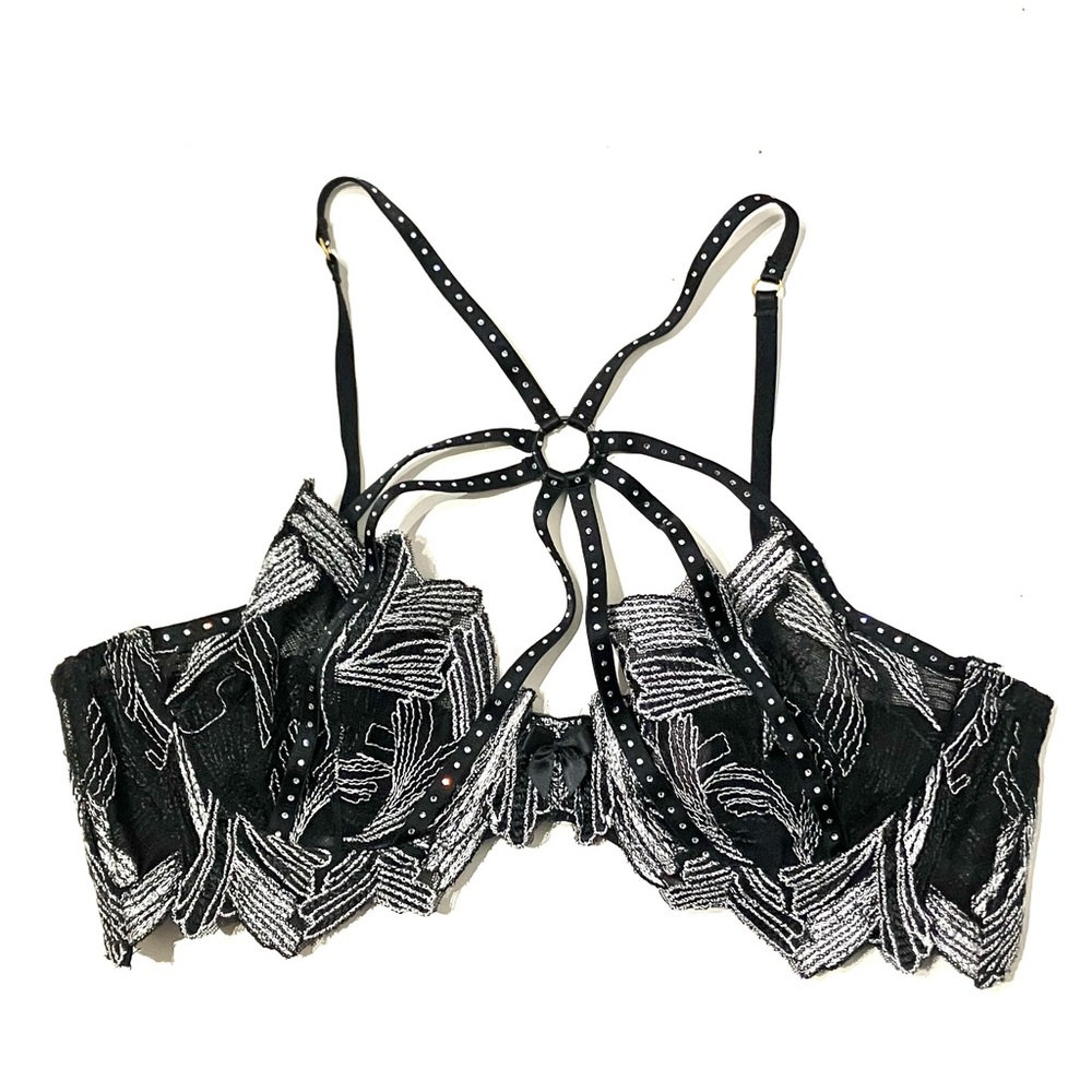 Agent Provocateur Christalina Black Lace Bra - Picture 4 of 12